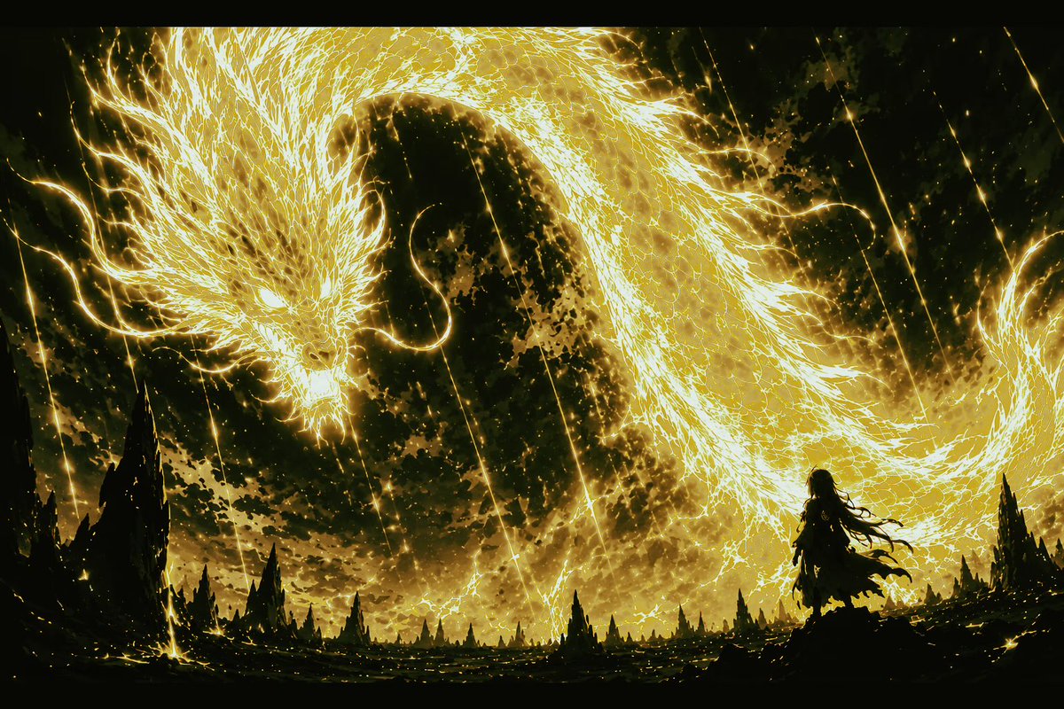 The Luminous Serpent: A Clash of Light and Shadow