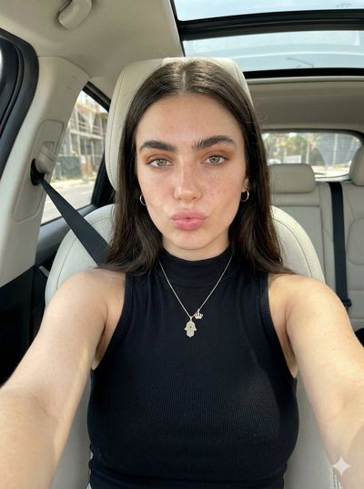 Playful Portrait in a Modern Car