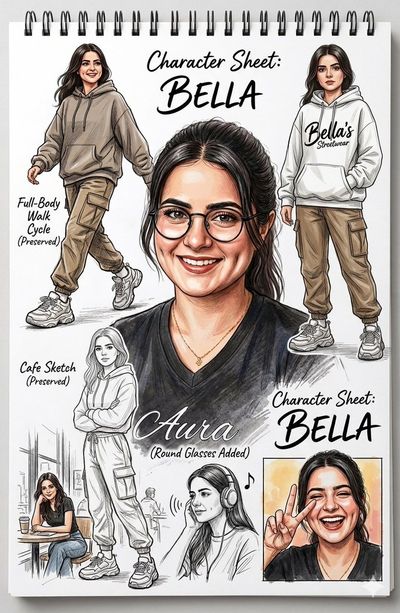 Bella's expressive portraits showcase street style and soft confidence