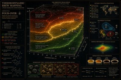 Espresso extraction mapped on a thermodynamic phase diagram