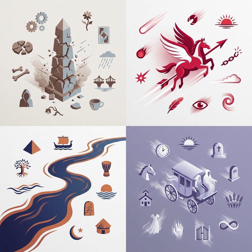 Geometric Poetry: Abstract Dioramas of Four Literary Classics