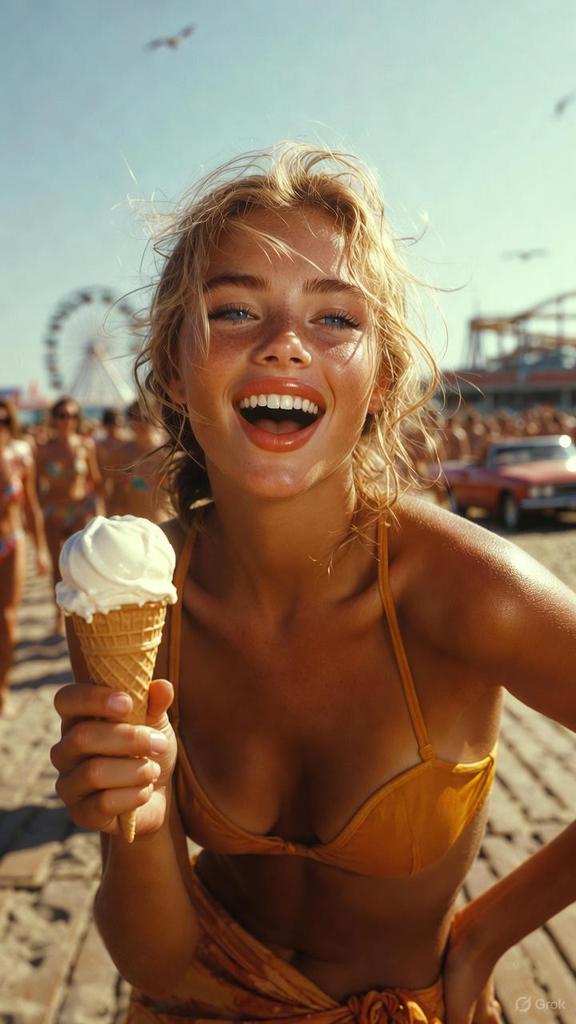 Sun-Kissed Bliss: A 70s Boardwalk Dream