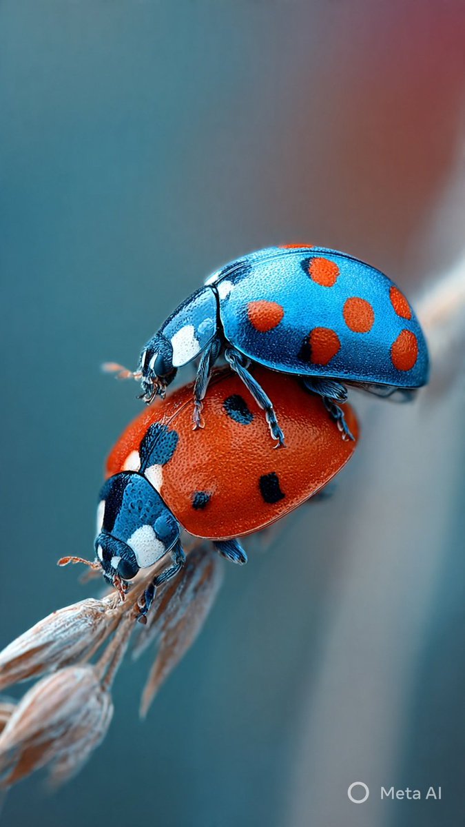 Vibrant Ladybird Beetles in Macro Splendor