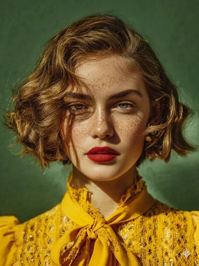 Freckled Radiance: A Bold Fashion Statement