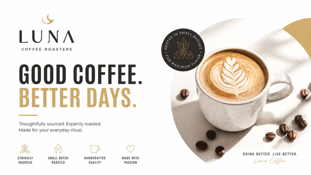 Modern social media graphic for a premium brand campaign