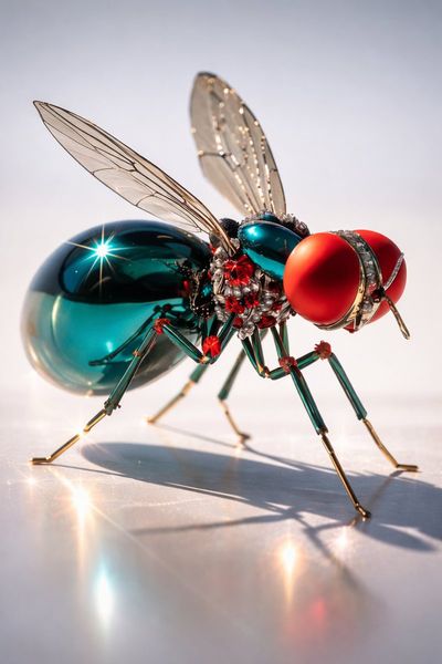 Fantasy Insect Realms: Metal and Jewel Fusion