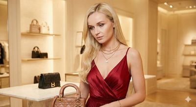 Elegance in Crimson: A Fashion Masterpiece