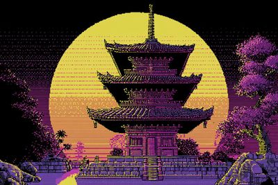 Retro Meets Futuristic: ASCII Vaporwave Art