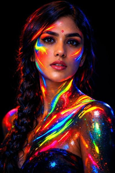 Neon Glow: A Futuristic Cyberpunk Portrait