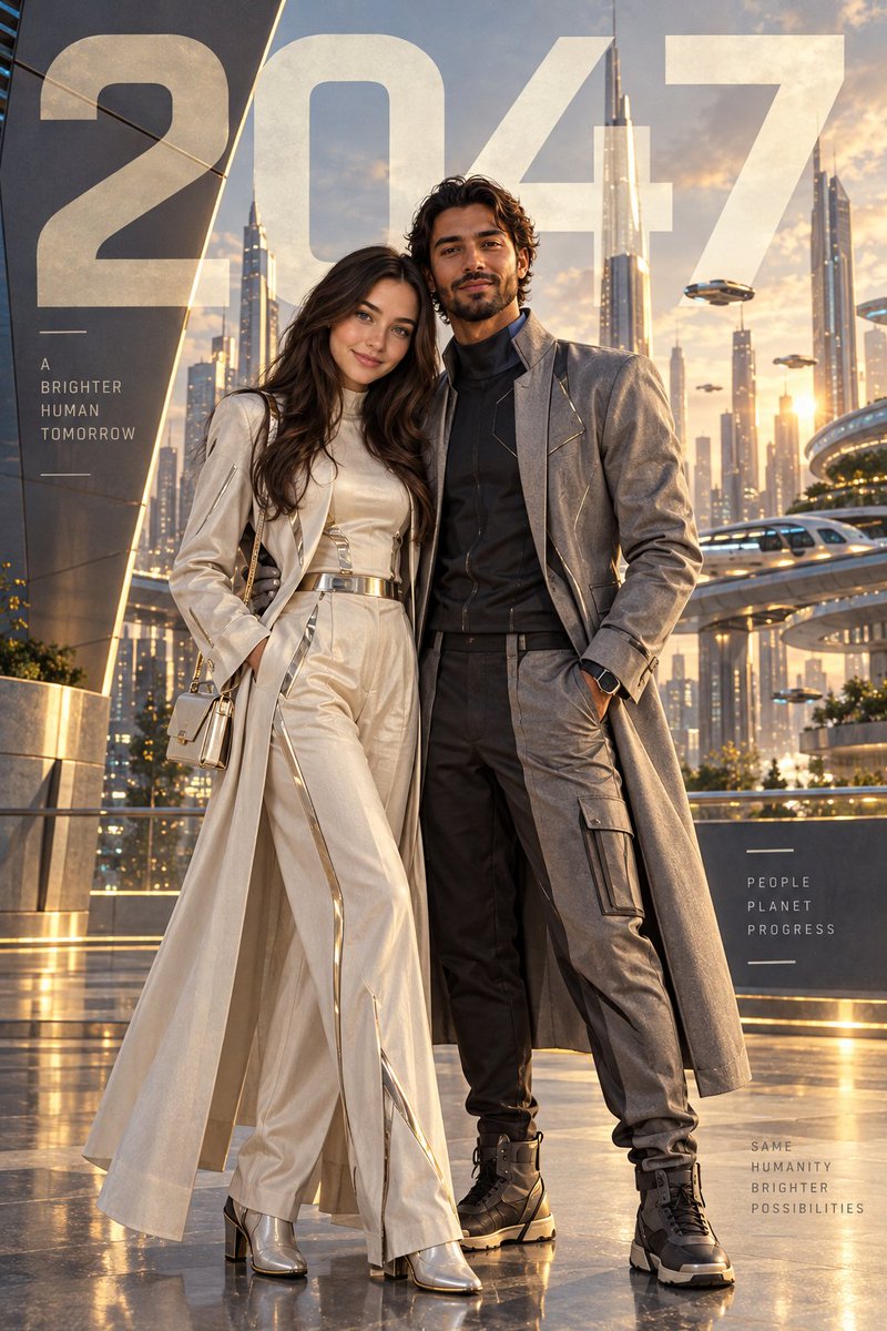 Couple Transformed Into 1970s Vintage Fashion Poster Art