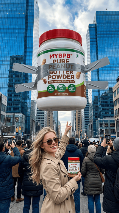 Giant Peanut Butter Jar Takes Over the Skyline
