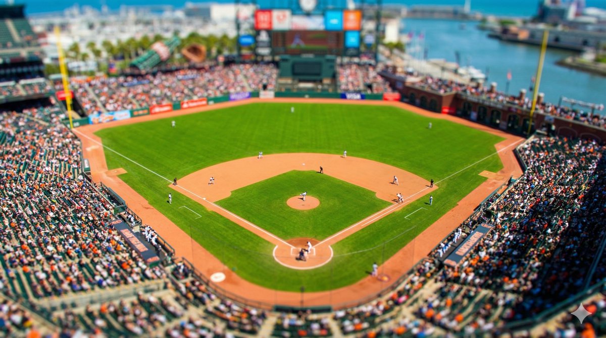 Miniature Sporting World in Tilt-Shift Style