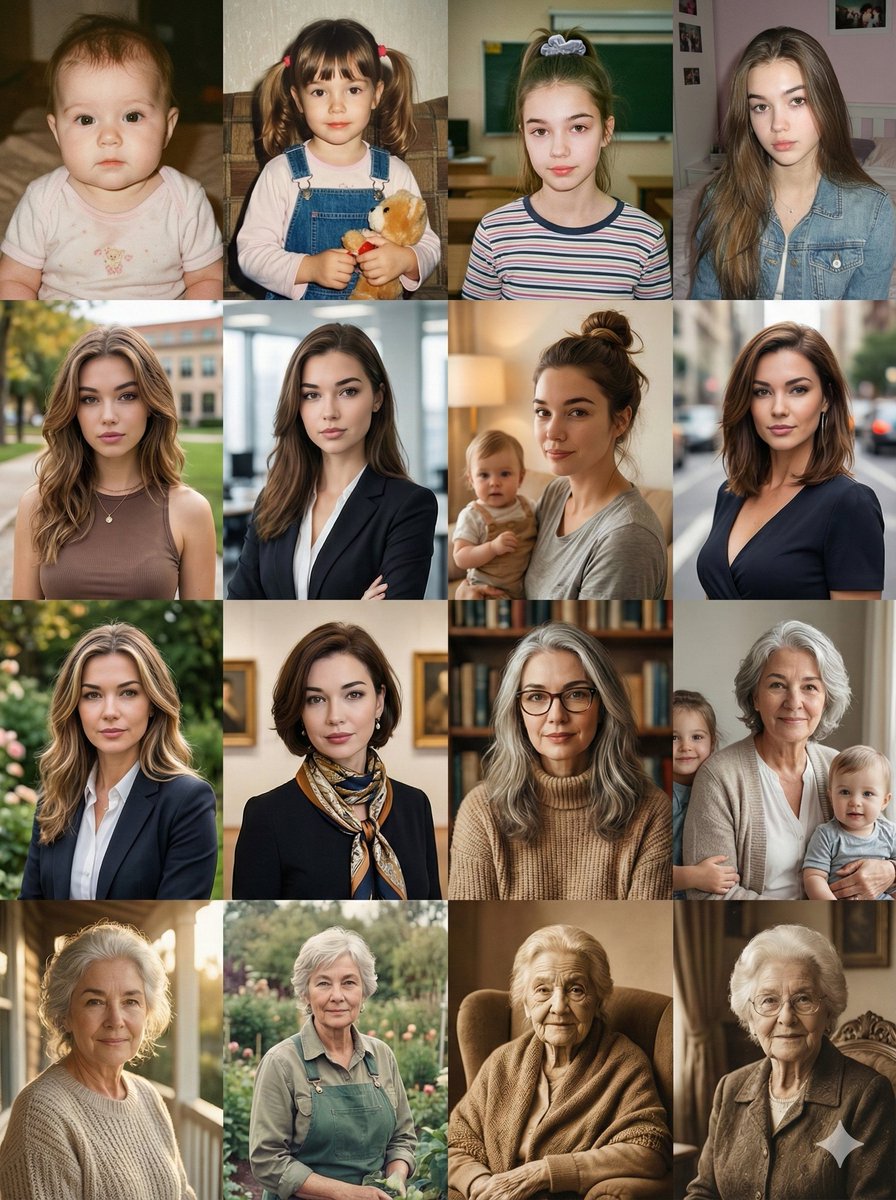 A Life Captured: The Journey of a Woman in Portraits