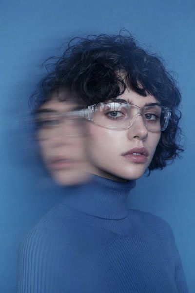 Futuristic Portrait with Double-Exposure Blur