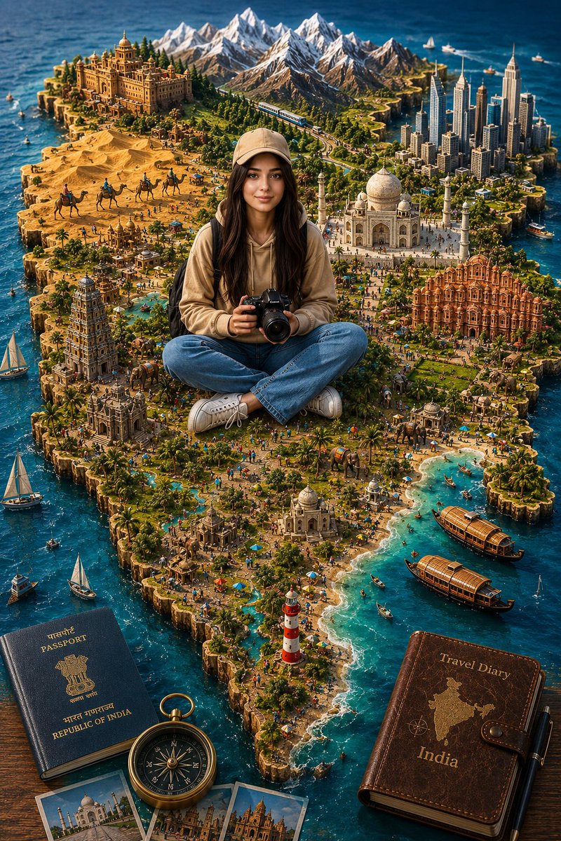 A travel photographer explores India's miniature map in a diorama