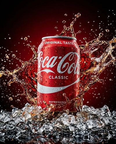 Ultimate Refreshment: Chilled Coca-Cola Splash