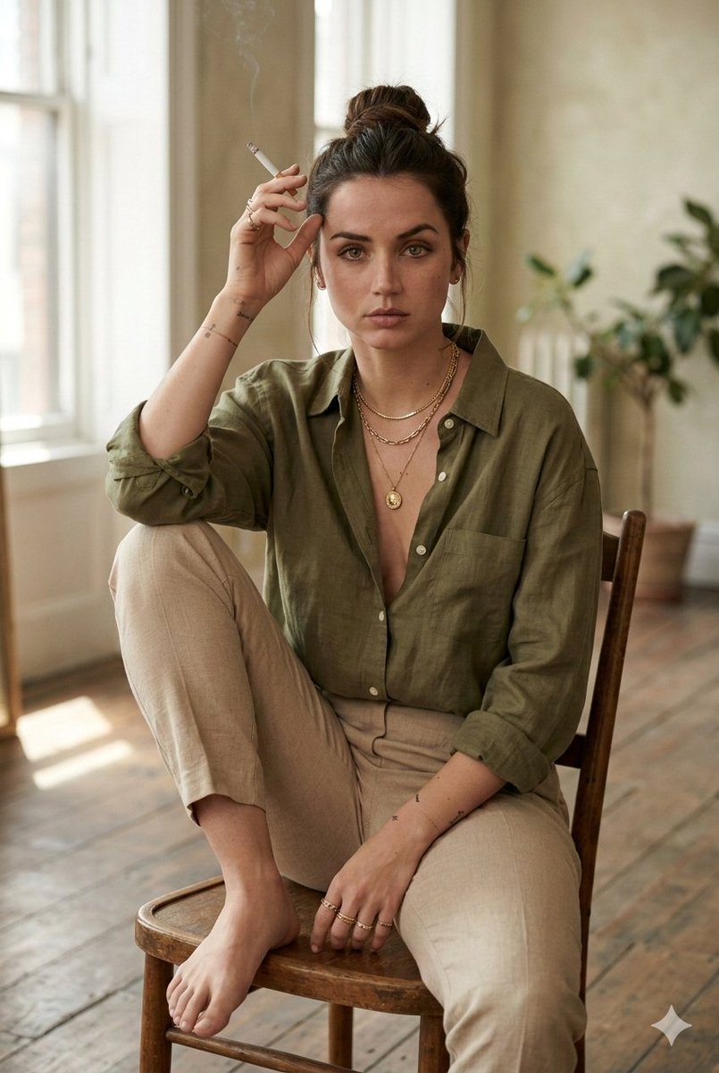 Smokee Girl: A Portrait of Confidence and Calm