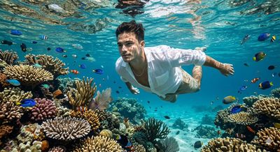 Underwater Serenity Amid Vibrant Reefs