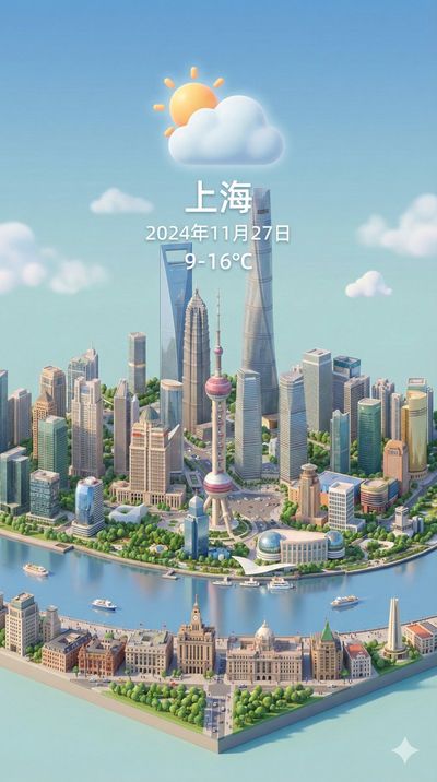 Charming Weather in Shanghai: A 3D Urban Oasis
