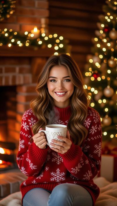 Winter's Embrace: A Cozy Evening Portrait