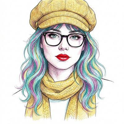 Bold Fashion in Hyper-Realistic Line Art