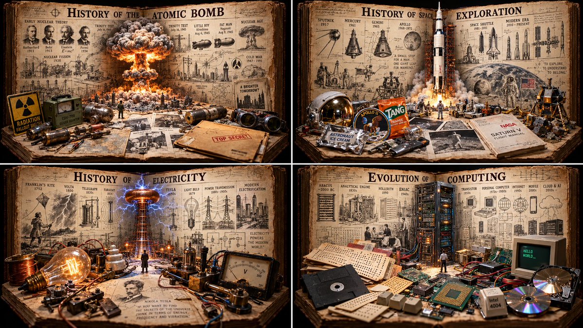 A Miniature Book Nook Diorama Reveals the Nuclear Bomb's History