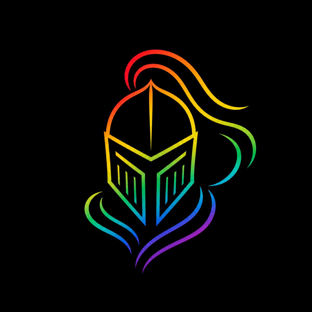 Abstract Elegance: Minimalist Knight Logo Design
