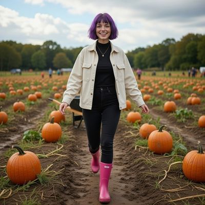 Pumpkin Patch Joy with a Pop of Pink