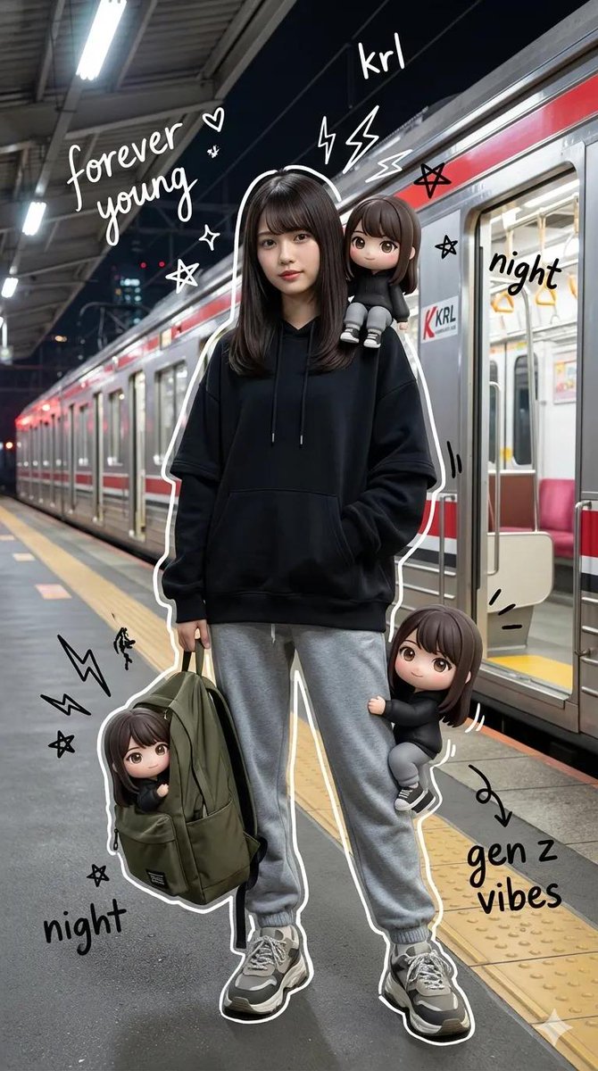Chic Night Vibes: Gen Z Meets Chibi Magic
