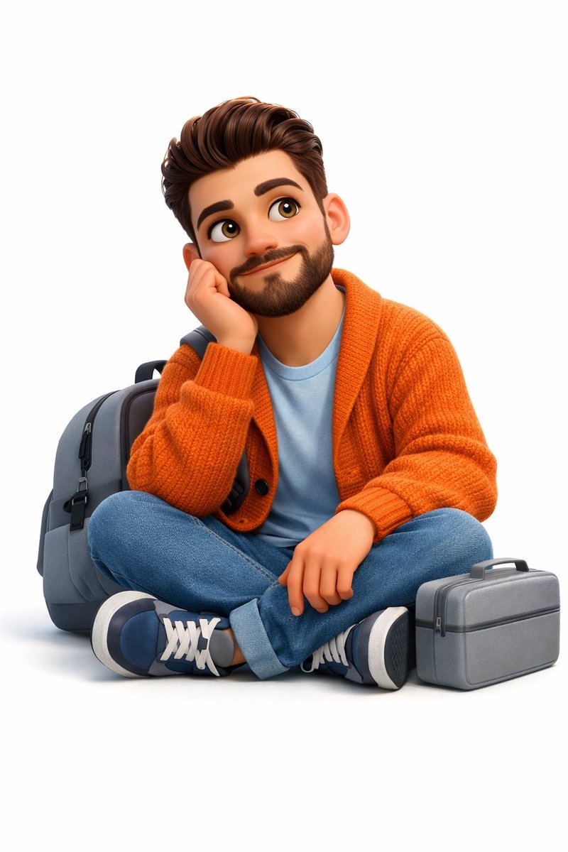 Relaxed Youthful Optimism in Pixar 3D Style