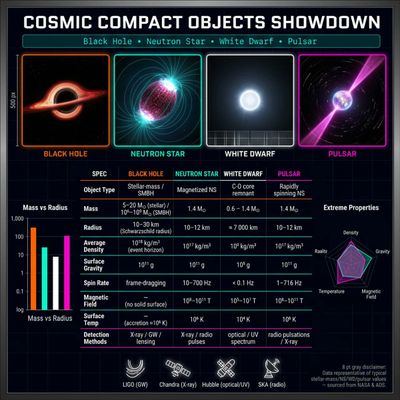 Cosmic Compact Objects Showdown: A Visual Deep Dive