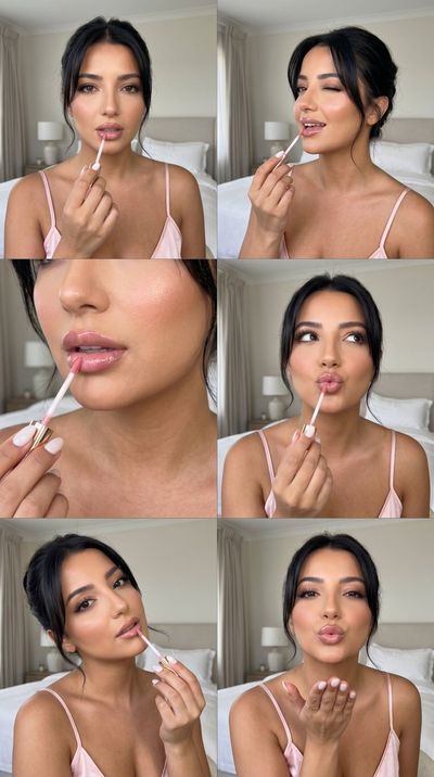 Intimate Satin Glow Beauty Collage
