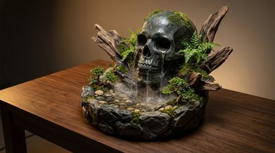 Nature's Artistry: A Stunning Waterfall Sculpture