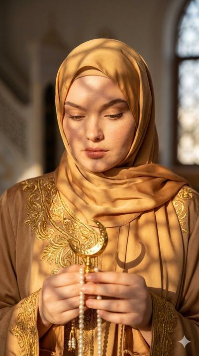 Graceful Serenity: A Radiant Portrait of Ramadan Peace