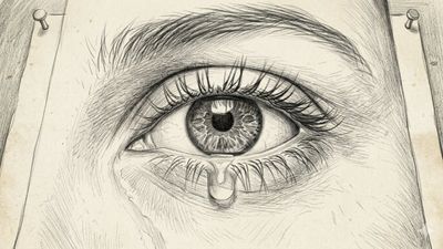 Solitary Eye in Graphite Detail