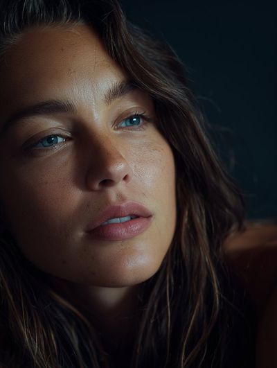 Intimate Ultra-Realistic Portrait with Dramatic Rembrandt Lighting