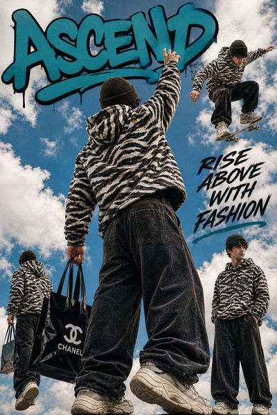 Y2K Streetwear Ascension Editorial Collage