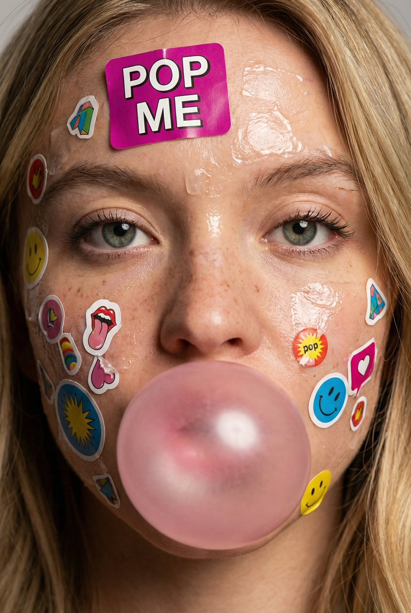 Bubblegum Dreams: A Colorful Portrait