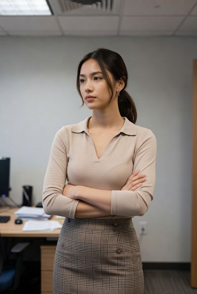 Contemplative Moment in the Office