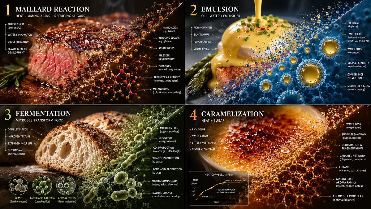 Maillard reaction transforms a seared steak into molecular art