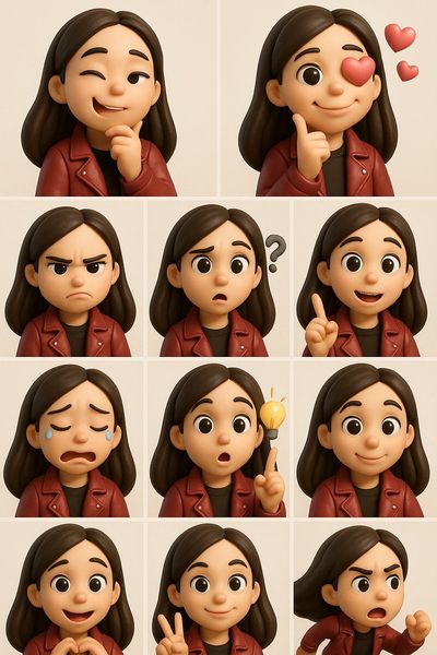 Express Yourself: 3D Cartoon Sticker Creations!