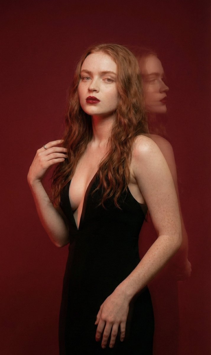 Crimson Elegance: A Vision in Red