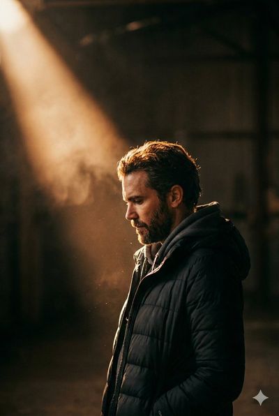 Golden Side Glow: Cinematic Portrait