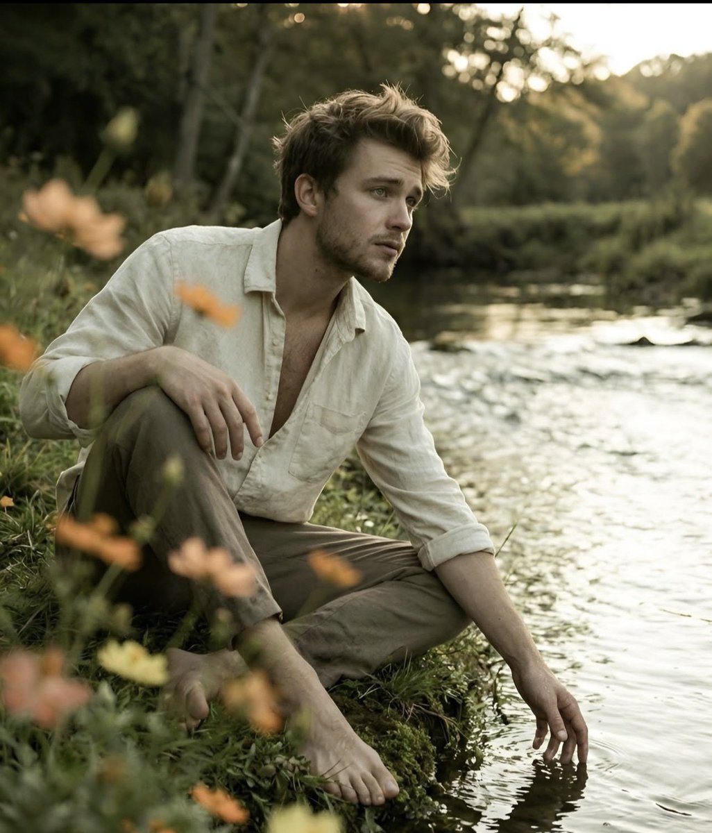 Serene Moments by the Stream: A Quiet Reflection in Nature