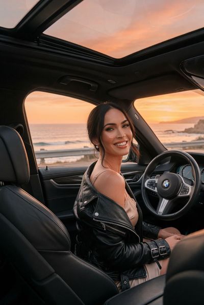 Golden Hour Glamour in a Coastal Mercedes