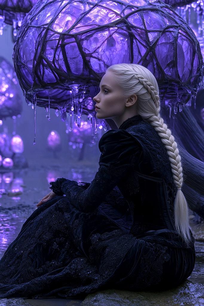 Ethereal Elegance in a Fungal Wonderland