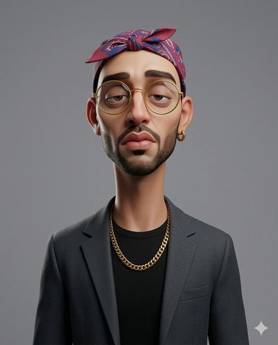Exaggerated 3D Caricature Portrait