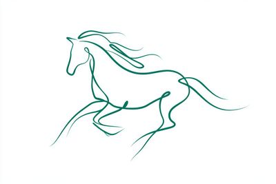 Elegant single line captures a soaring bird in minimal vector art