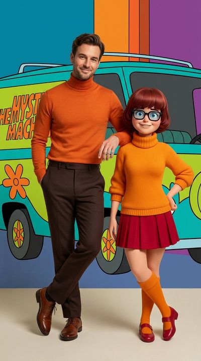 Retro Fashion Meets Cartoon Charm
