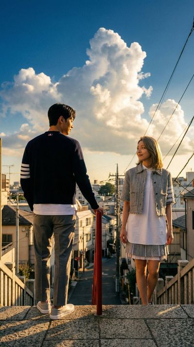 A Glimpse Across Time on Tokyo's Stairs